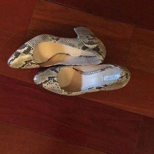 Cole Haan Snake Skin Chunky Heels Pump